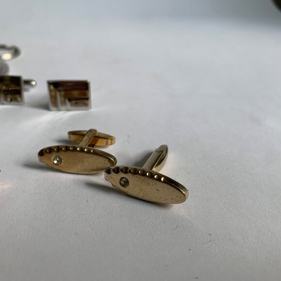 Vintage Men's Cufflinks Pin Tie Tacks Keychain Lot - Picture 2 of 7